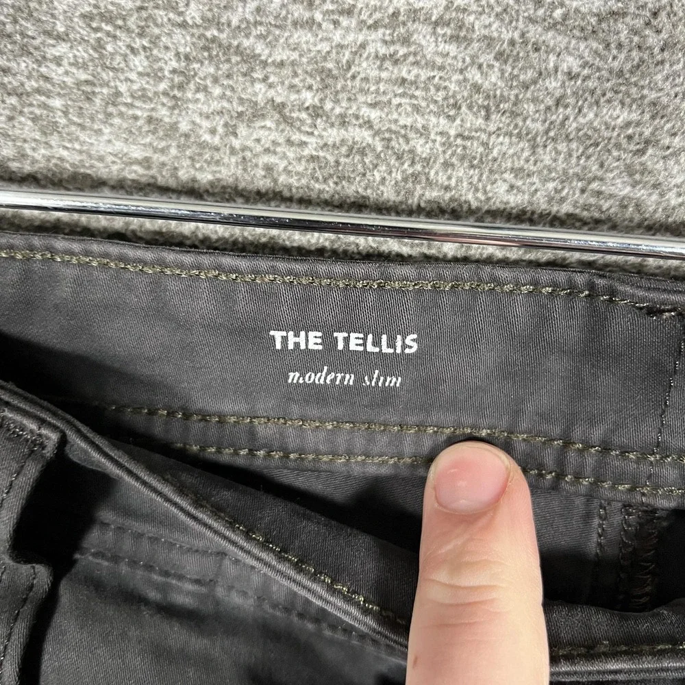 AG Adriano Goldschmied The Tellis Pants Mens 38x34 Gray Modern‎ Slim Stretch